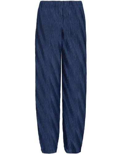 Giorgio Armani High-waist Pleated Trousers - Blue