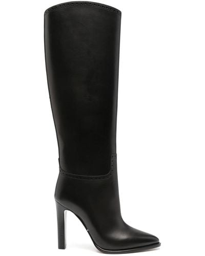 Ralph Lauren Collection Brently 100mm Knee-high Leather Boots - Black