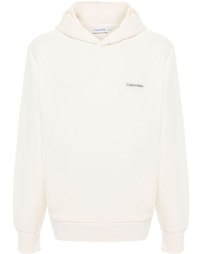 Calvin Klein Logo-print Hoodie - White