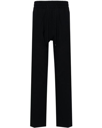 Dondup Drawstring-waist Tapered Trousers - Black