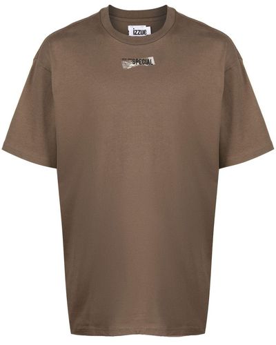 Izzue Graphic-print Short-sleeve T-shirt - Brown