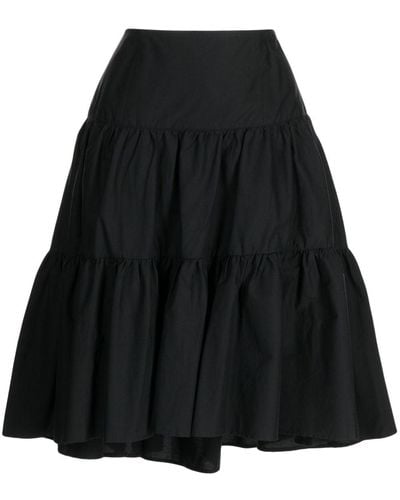 B+ AB High-waisted Tiered Skirt - Black