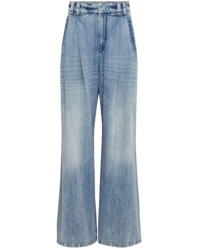 Brunello Cucinelli Jeans Met Wijde Pijpen - Blauw