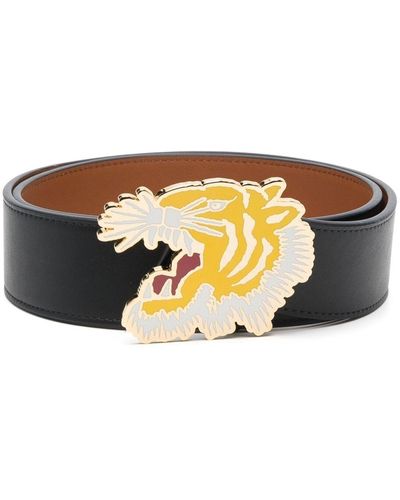 KENZO Ceinture réversible à logo - Noir