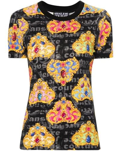 Versace T-shirt Heart Couture - Multicolore