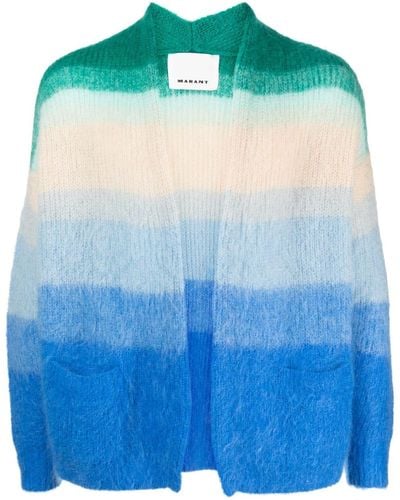 Isabel Marant Colour-block Knitted Cardigan - Blue