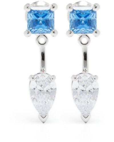 Swarovski Boucles d'oreilles Mesmera à ornements en cristal - Bleu
