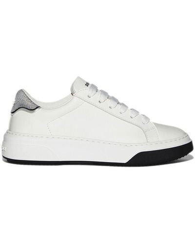 DSquared² Branded Heel-counter Low-top Trainers - White