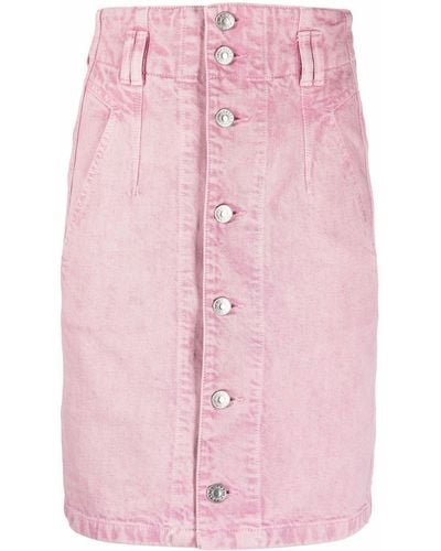 Isabel Marant High-waisted Denim Skirt - Pink
