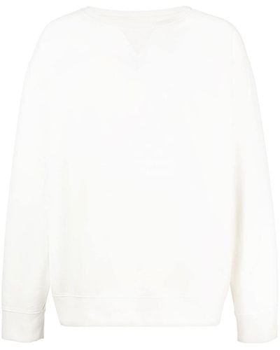 Maison Margiela Numbers-print Long-sleeve Sweater - White