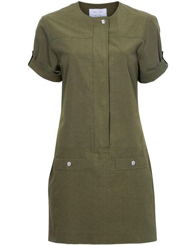 Proenza Schouler Short-sleeve Cotton Mini Dress - Green
