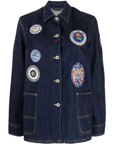 KENZO Travel Patch-detailing Denim Jacket - Blue