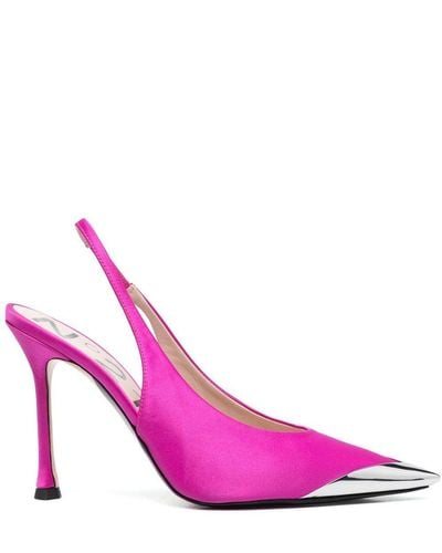 N°21 110mm Contrast-toe Slingback Court Shoes - Pink