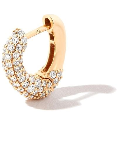 KIMAI 18kt Yellow Gold Chubby Diamond Hoop Earring - Metallic
