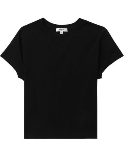 Agolde Adine Katoenen T-shirt - Zwart