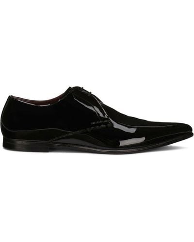 Dolce & Gabbana Patent Derby Shoes - Black