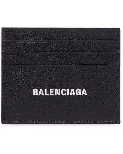 Balenciaga Logo-print Card Holder - Black