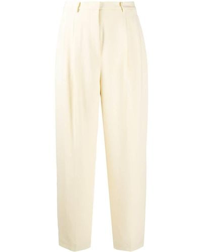 Tory Burch High-waisted Tailored Trousers - Natural