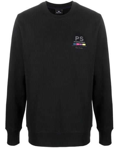 PS by Paul Smith Sweatshirt mit grafischem Print - Schwarz