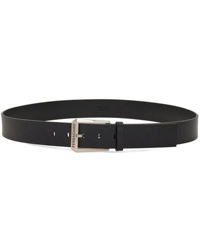 Ferragamo Buckle leather belt - Schwarz