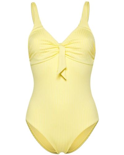 Melissa Odabash Lisbon Ribbed Swimsuit - Yellow