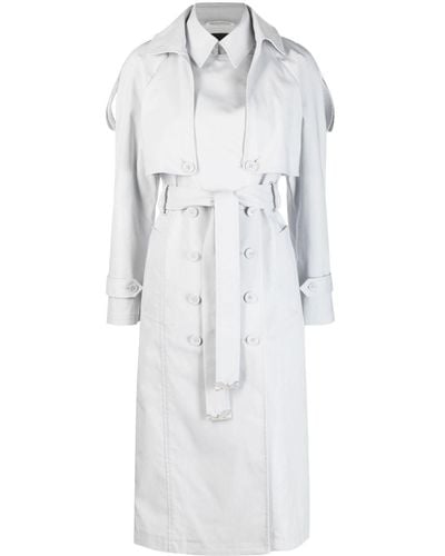 Patrizia Pepe Detachable-sleeve Trench Coat - White