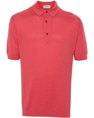 John Smedley Adrian fine-knit polo shirt - Rosso