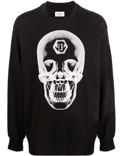 Philipp Plein Skull Print Sweatshirt - Black