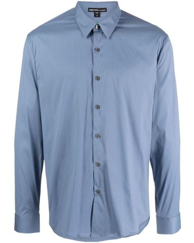 James Perse Hemd aus Popeline - Blau