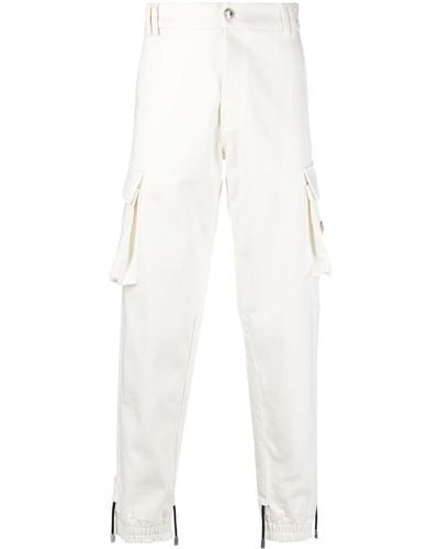 Gcds Pantalon cargo à patch logo - Blanc