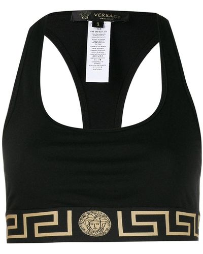 Versace Soutien-gorge Medusa Greek Key - Noir