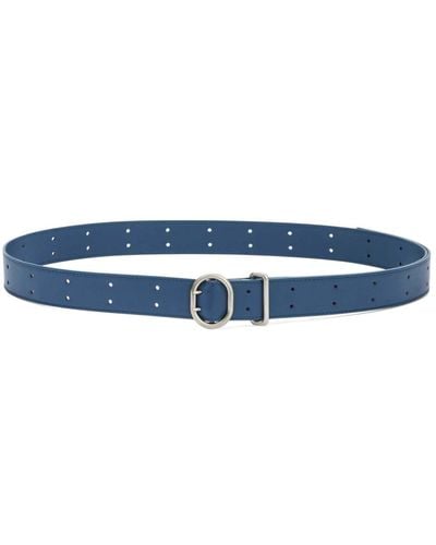 Jil Sander Cannolo Leather Belt - Blue