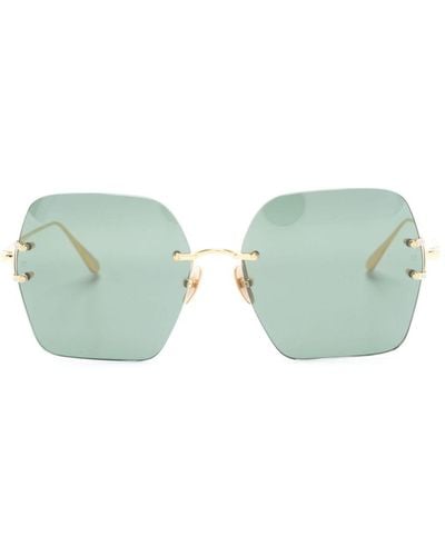 Linda Farrow Carina Oversize-frame Sunglasses - Green