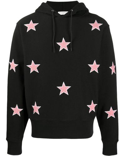 Sandro Embroidered Star Patch Hoodie - Black
