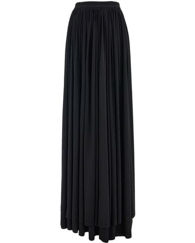 Ferragamo High-waisted Gathered Maxi Skirt - Black