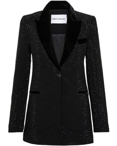 Rebecca Vallance Priscilla Crystal-embellished Blazer - Black
