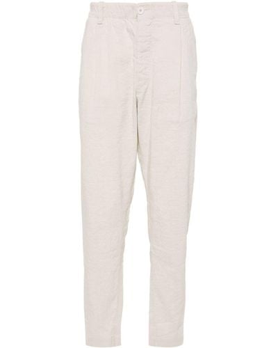 Transit Mid-rise Striped Chino Trousers - White