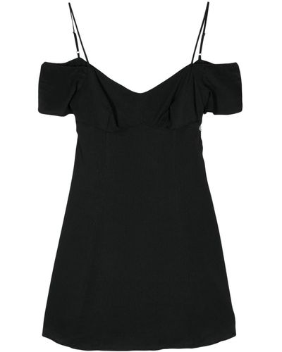 Calvin Klein Wide-neck Flared Minidress - Black