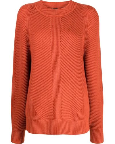 JOSEPH Luxe Cardigan Stitch Sweater - Orange