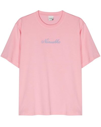 Nanushka Reece オーガニックコットン Tシャツ - ピンク