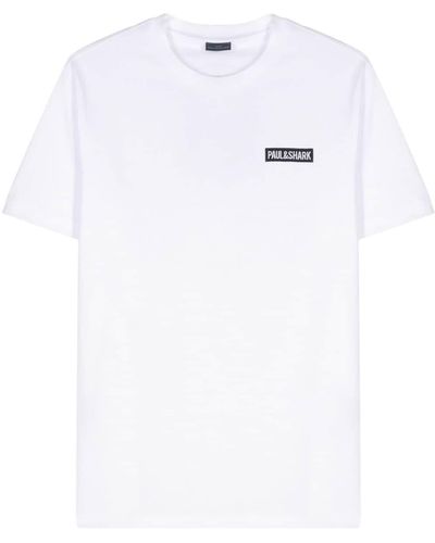 Paul & Shark T-Shirt mit Logo-Applikation - Weiß