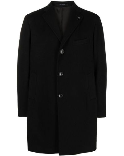 Tagliatore Single-breasted Buttoned Coat - Black