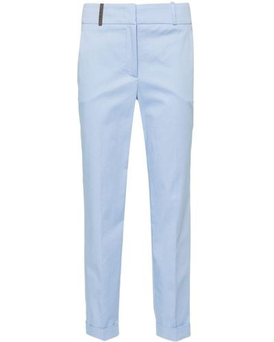 Peserico Pantalones de vestir estilo capri - Azul