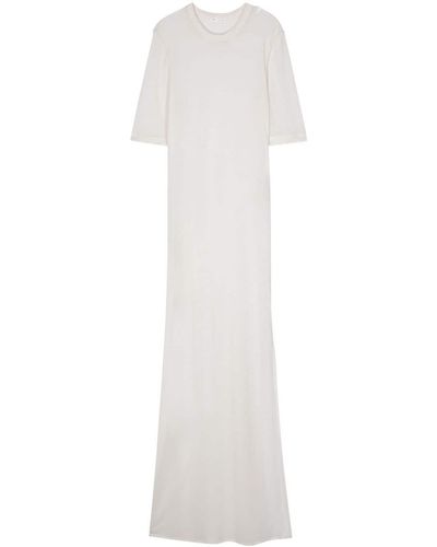 Ami Paris Fine-knit sheer maxi dress - Blanc