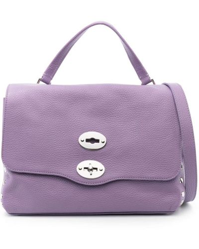 Zanellato Baby Postina Leather Tote Bag - Purple