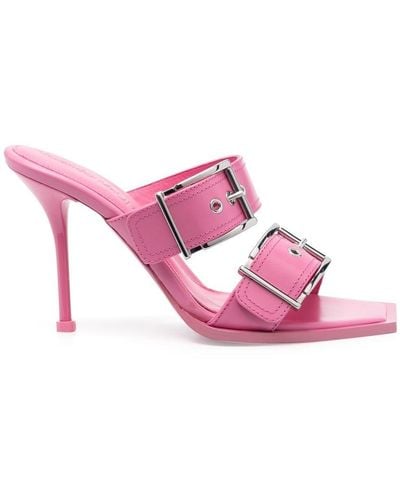 Alexander McQueen Sandalen mit Schnalle 105mm - Pink