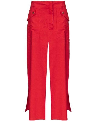 Pinko Draped Multi-slit Maxi Skirt - Red