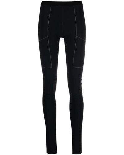 Coperni Stretch-design Slit leggings - Black