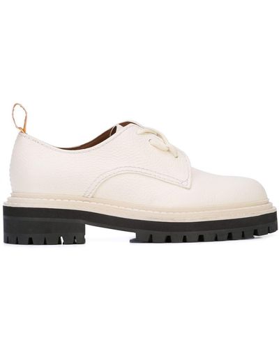 Proenza Schouler Zapatos oxford con suela gruesa - Blanco