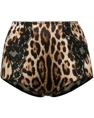 Dolce & Gabbana Shorts mit Leoparden-Print - Mehrfarbig